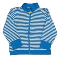 Modro-bílá pruhovaná propínací mikina Tchibo