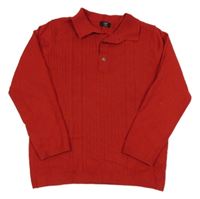 Červený vzorovaný svetr s límečkem Next