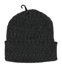 Nové - tmavošedá melírovaná žebrovaná pletená čepice 