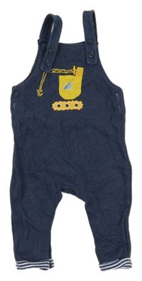 Tmavomodré melírované laclové turecké tepláky s jeřábem/kapsou MiNi CUDDLES