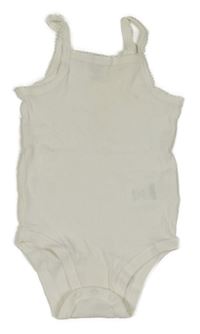 Bílé žebrované košilkové body Lily & Dan