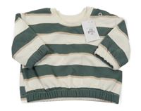 Nové - khaki-smetanovo-světlehnědá pruhovaná oversize mikina PRIMARK