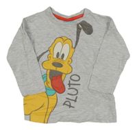 Světlešedé melírované triko s Plutem Disney