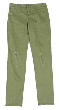 Khaki skinny rifle s prošoupáním Denim Co.