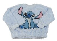 Světlemodrá chlupatá mikina se Stitchem Disney