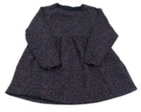 Tmavomodré puntíkaté teplákové šaty Name it