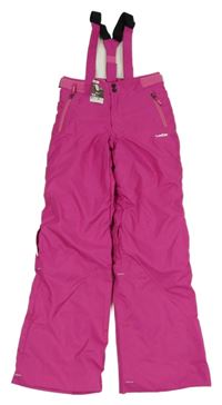 Nové - Fuchsiové šusťákové funkční oteplovačky s kšandami Wed'ze