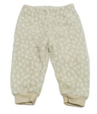 Béžové puntíkaté chlupaté tepláky Primark