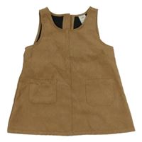 Hnědé semišové šaty s kapsami H&M