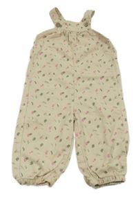 Béžové květované laclové rifle Topomini