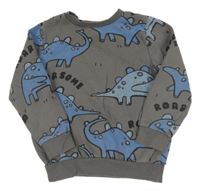 Šedá mikina s dinosaury F&F