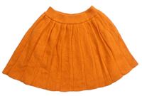 Oranžová pletená sukně 