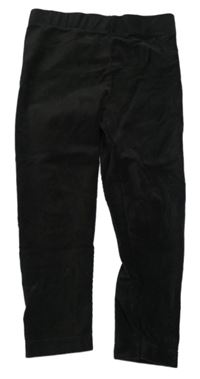 Černé sametové žebrované legíny Firetrap