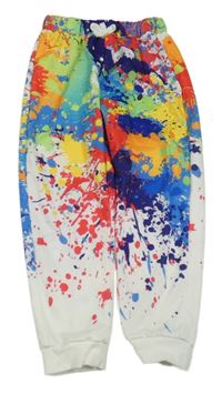 Bílo-barevné flekaté tepláky shein