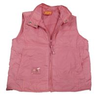 Růžová šusťáková lehce zateplená vesta 