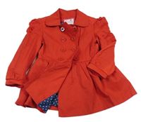 Červený šusťákový jarní kabát s límečkem Ladybird