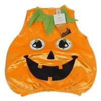 Nové - kostým - oranžová sametová vycpaná vesta - dýně Tu