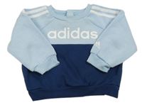 Modro-tmavomodrá mikina s logem Adidas