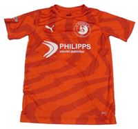 Červený sportovní funkční dres s nápisem Puma