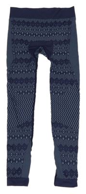 Tmavomodré vzorované thermo legíny Crivit