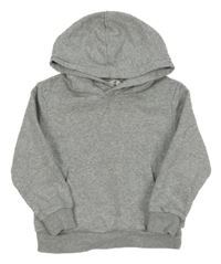 Šedá melírovaná mikina s kapucí H&M