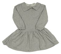 Šedé melírované teplákové šaty H&M