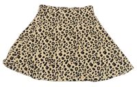 Béžová lehká sukně s leopardím vzorem George