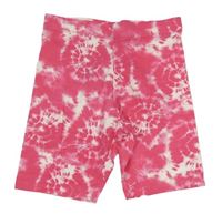 Růžovo-bílé batikované elastické kraťasy Primark