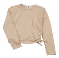 Světlerůžové žebrované crop triko Matalan