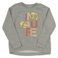 Šedá melírovaná mikina s nápisem S. Oliver