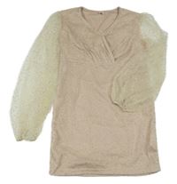 Světlerůžovo-zlaté puntíkaté tylové šaty Shein