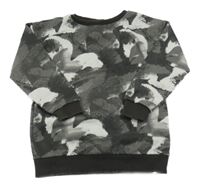 Šedo-antracitová vzorovaná mikina George