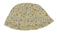 Smetanovo-barevný květovaný klobouk H&M