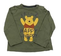 Khaki triko s Medvídkem Pú C&A