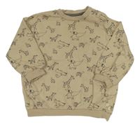 Béžová mikina se zvířátky Nutmeg