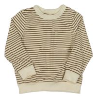 Béžovo-hnědá pruhovaná mikina Shein