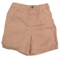 Světlerůžové lehké riflové kraťasy 