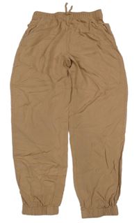 Hnědé lehké cuff kalhoty H&M