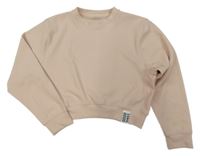 Světlerůžová žebrovaná crop mikina F&F