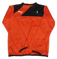 Červeno-černá sportovní mikina s logem Puma