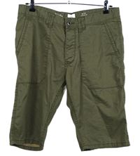 Pánské khaki plátěné kraťasy S. Oliver vel. 31