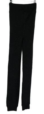 Dámské černé třpytivé punčochové zateplené legíny Primark 