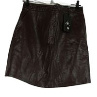 Nové - Dámská vínová koženková sukně 