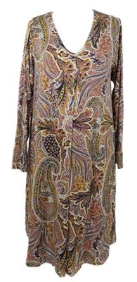 Dámské starorůžovo-tmavomodré vzorované šaty Yours 