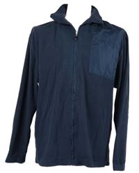 Pánská tmavomodrá melírovaná fleecová mikina 