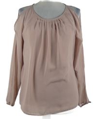 Dámská starorůžová šifonová halenka s průstřihy na ramenou C&A