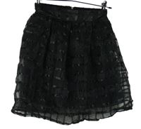 Dámská černá kostkovaná sukně 