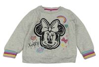 Světlešedá melírovaná mikina s Minnie George