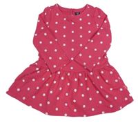 Malinové teplákové šaty se srdíčky GAP