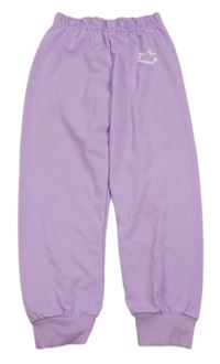 Lila sportovní tepláky se smajlíkem 